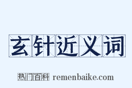 玄针近义词是什么意思的图片